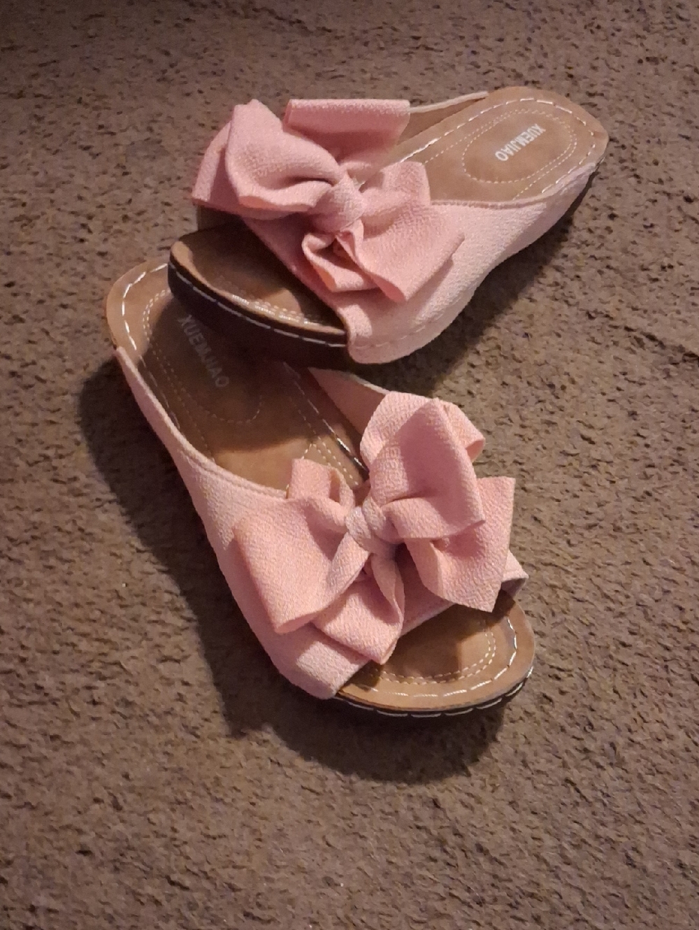 Pink Bow Slide Sandals - Cute Casual Slip-Ons